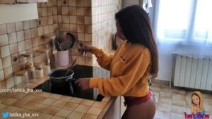 Indian Sex Videos - Latika Jha with Big Tits Fucked in the Kitchen - SexVid